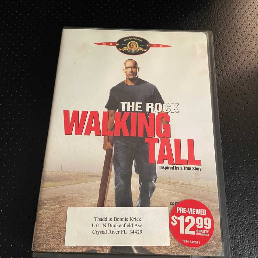 Walking Tall DVD 2004 The Rock Dwayne Johnson Johnny Knoxville Widescreen MGM